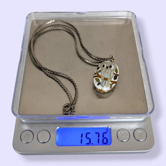 Vintage Cloisonné Owl Pendant - Picture 7 of 7
